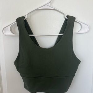 Women’s Green active sports bra top